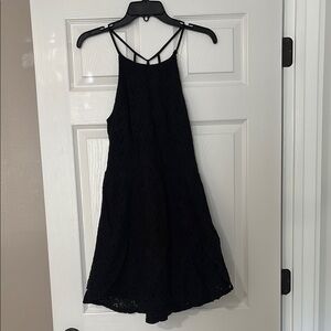 Abercrombie & Fitch Black Lace Halter Dress